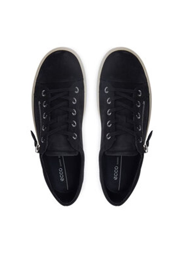 ecco - ECCO Sneakersy 21863302001 Czarny. Kolor: czarny. Materiał: nubuk, skóra