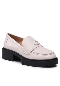 Coach Loafersy Leah CB990 Beżowy. Kolor: beżowy. Materiał: skóra #6
