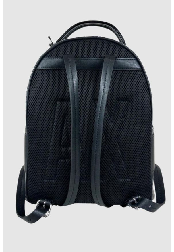 Armani Exchange - ARMANI EXCHANGE Mały czarno-beżowy plecak. Kolor: czarny