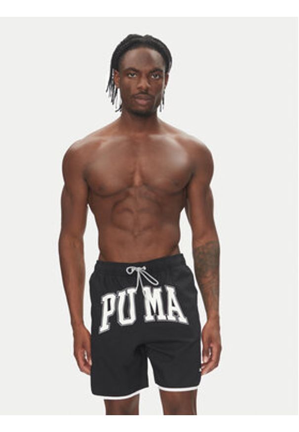Puma Szorty kąpielowe 938845 Czarny Regular Fit. Kolor: czarny. Materiał: syntetyk