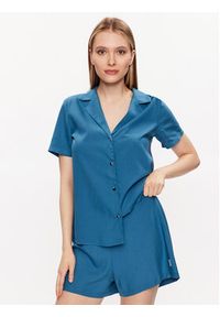 Calvin Klein Underwear Piżama 000QS6967E Granatowy Regular Fit. Kolor: niebieski. Materiał: wiskoza #3