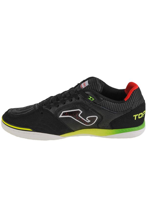 Buty do futsalu dla dorosłych Joma Top Flex Protection halówki. Kolor: czarny. Materiał: guma, skóra, tkanina, materiał, syntetyk. Sport: piłka nożna