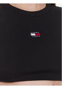 Tommy Jeans Bluzka Badge DW0DW15306 Czarny Regular Fit. Kolor: czarny. Materiał: syntetyk