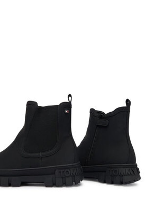 TOMMY HILFIGER - Tommy Hilfiger Botki T3X5-34130-1355999 D Czarny. Kolor: czarny
