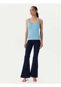 Morgan Top 251-DIDONI Turkusowy Slim Fit. Kolor: turkusowy. Materiał: wiskoza #4