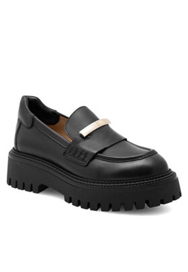 Gino Rossi Loafersy DIVYA-8047 Czarny. Kolor: czarny. Materiał: skóra