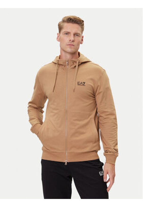 EA7 Emporio Armani Dres 8NPV63 PJVRZ M1013 Beżowy Regular Fit. Kolor: beżowy. Materiał: bawełna