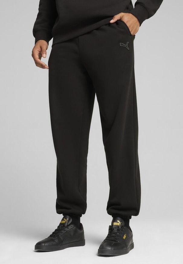 Puma - Spodnie dresowe unisex Essentials Elevated PUMA Black. Kolor: czarny. Materiał: dresówka