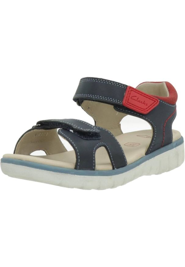 Clarks - Sandały CLARKS ROAM SURF K Niebieski. Kolor: niebieski. Materiał: skóra. Sezon: lato