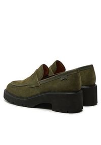 Camper Loafersy Milah K201425-021 Zielony. Kolor: zielony. Materiał: skóra, zamsz