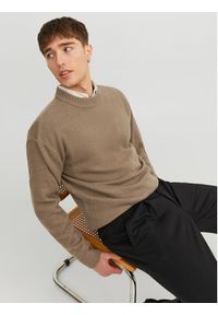 Jack & Jones - Jack&Jones Sweter 12236774 Brązowy Regular Fit. Kolor: brązowy. Materiał: syntetyk, bawełna