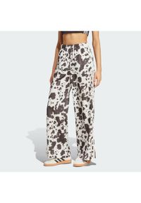 Adidas - adidas Spodnie dresowe Satin KA2668 Brązowy Wide Leg. Kolor: brązowy. Materiał: syntetyk #1