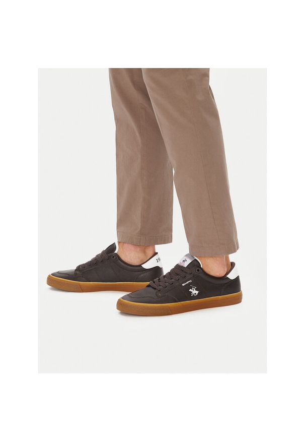 Sneakersy Beverly Hills Polo Club. Kolor: brązowy