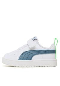 Sneakersy Puma Rickie Ac Inf 384314 14 White/Deep Dive/Summer Green. Kolor: biały. Materiał: skóra