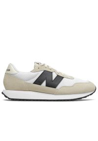 Buty New Balance MS237CB - beżowe. Okazja: na co dzień. Zapięcie: sznurówki. Kolor: beżowy. Materiał: zamsz, guma. Szerokość cholewki: normalna #1