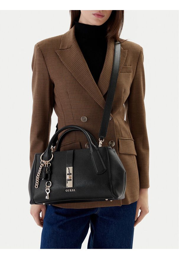 Guess Torebka Brooke HWBG98 97060 Czarny. Kolor: czarny. Materiał: skórzane