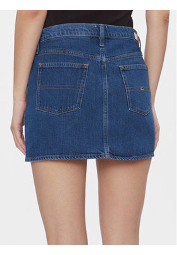 Tommy Jeans Spódnica jeansowa Izzie DW0DW17287 Niebieski Regular Fit. Kolor: niebieski. Materiał: bawełna