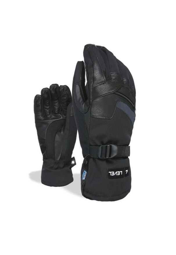 Rękawice snowboardowe męskie Level Ranger Leather. Kolor: czarny, wielokolorowy. Sezon: zima. Sport: snowboard