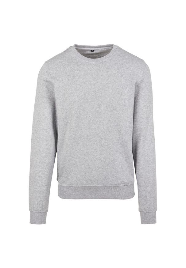 BUILD YOUR BRAND - Bluza Unisex Premium Crew Neck Dla Dorosłych. Kolor: szary