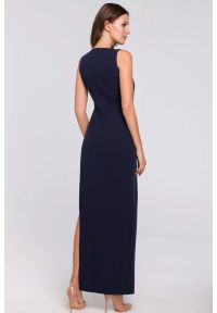 Sukienki.shop - Piękna wieczorowa sukienka o wydłużonej linii jednego boku. Typ sukienki: asymetryczne. Styl: wizytowy. Długość: mini #3