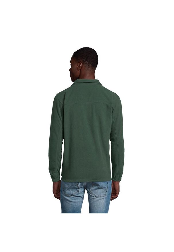 SOL'S - Bluza Polarowa Unisex Dla Dorosłych Ness Half Zip. Kolor: zielony. Materiał: polar. Sezon: zima