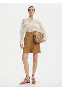 Max Mara Beachwear Bermudy Sultano 2516141019 Brązowy Relaxed Fit. Kolor: brązowy. Materiał: bawełna #4