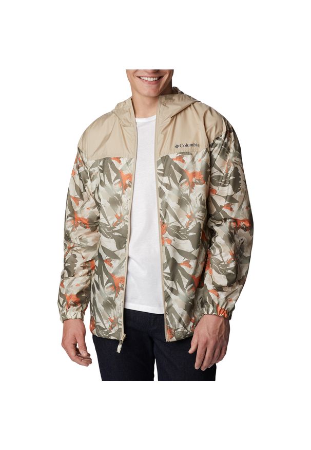 columbia - Kurtka przeciwwiatrowa męska Columbia Flash Challenger Novelty. Kolor: brązowy