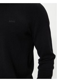 BOSS - Boss Sweter 50526844 Czarny Regular Fit. Kolor: czarny. Materiał: wełna