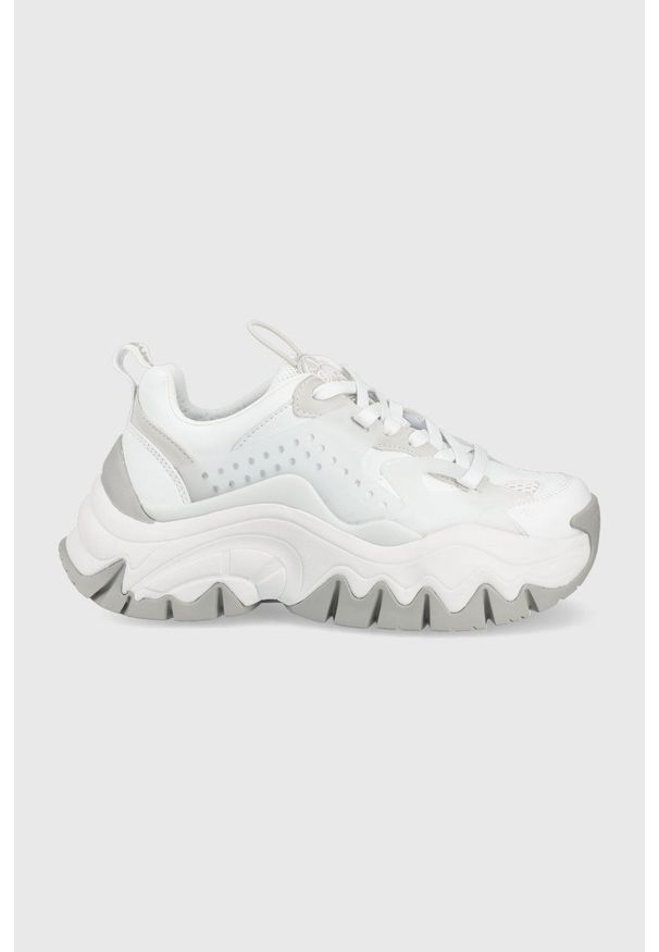 Buffalo sneakersy kolor biały. Nosek buta: okrągły. Zapięcie: sznurówki. Kolor: biały. Obcas: na platformie