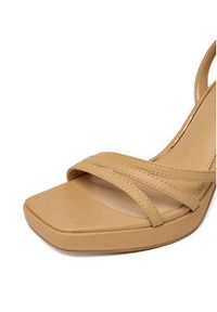 Nine West Sandały TS6197-01 Beżowy. Kolor: beżowy. Materiał: skóra #7