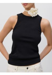Reserved - Bawełniany top - czarny. Kolor: czarny. Materiał: bawełna