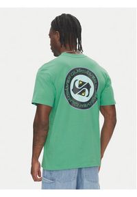 Quiksilver T-Shirt Circle Back Ss EQYZT08054 Zielony Regular Fit. Kolor: zielony. Materiał: bawełna #4