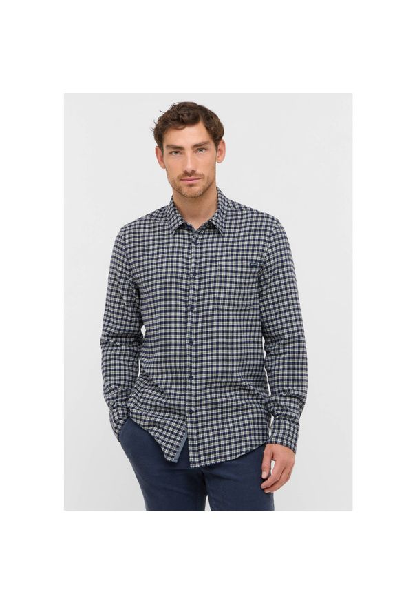 Męska Koszula Mustang Style Eastbridge brushed twill mini check blue 1016960 12785