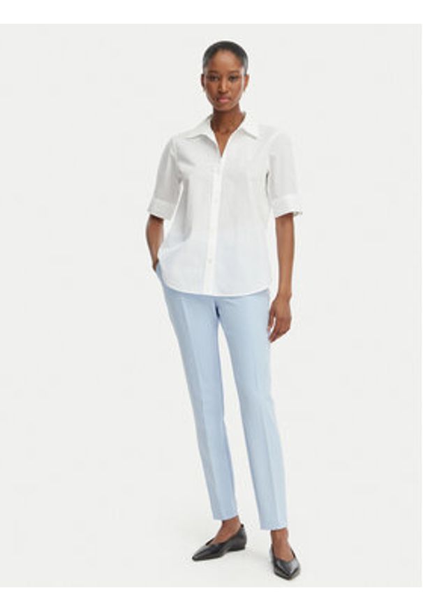 Hugo - HUGO Spodnie materiałowe Hagonia-1 50539991 Niebieski Slim Fit. Kolor: niebieski. Materiał: syntetyk