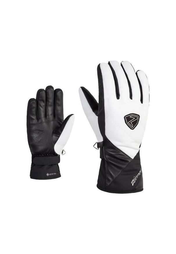 Rękawice narciarskie damskie Ziener Kamea GTX. Kolor: biały. Sezon: zima. Sport: narciarstwo