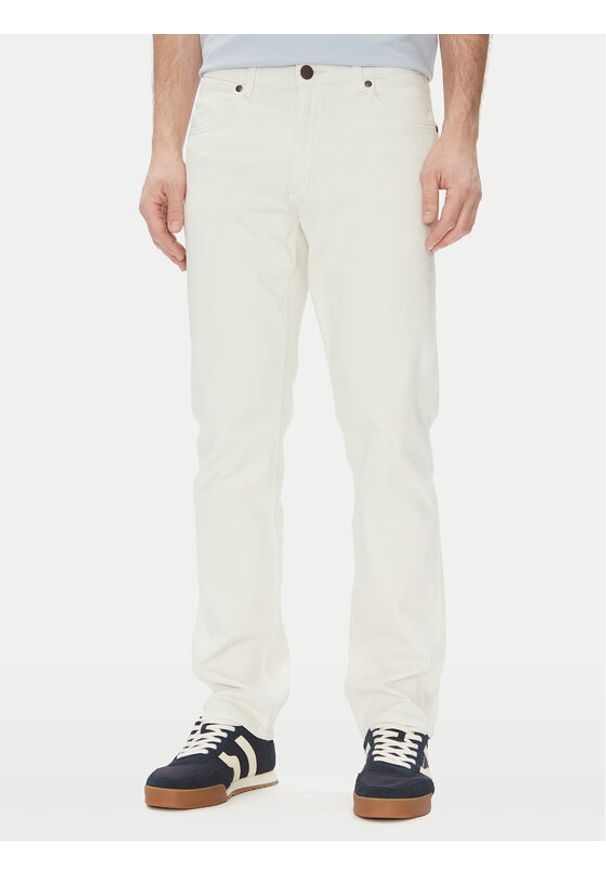 Wrangler Jeansy Greensboro 112362435 Beżowy Straight Fit. Kolor: beżowy