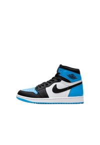 Dziecięce buty do chodzenia Air Jordan 1 Retro High OG UNC Toe 2023. Kolor: niebieski. Sport: turystyka piesza