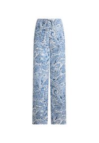 Lauren Ralph Lauren - LAUREN RALPH LAUREN Spodnie materiałowe 200P08927001 Niebieski jasny Wide Leg. Kolor: niebieski. Materiał: len #3