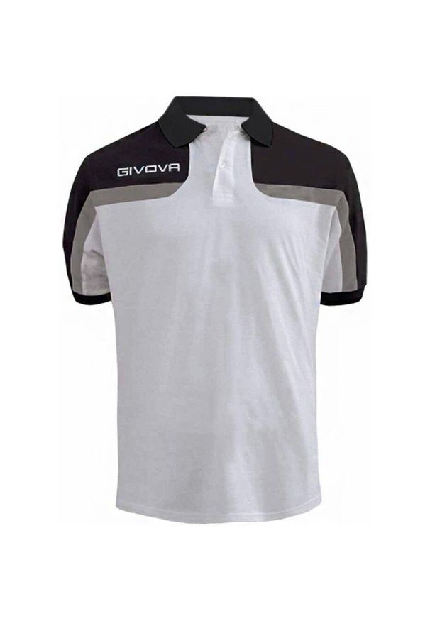 Givova Koszulka Polo Spring Biało-Czarna. Typ kołnierza: polo. Kolor: biały. Sport: piłka nożna