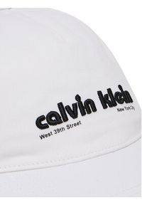 Calvin Klein Jeans Czapka z daszkiem Small Monogram LV04G5061G Biały. Kolor: biały. Materiał: bawełna #3