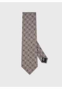 Pako Lorente - PAKO LORENTE – Beżowy krawat w kwiaty. Okazja: na spotkanie biznesowe. Kolor: beżowy. Materiał: poliester. Wzór: kwiaty. Styl: biznesowy #1