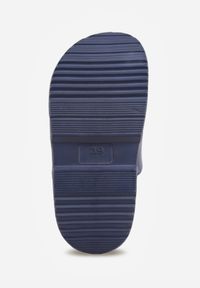 Born2be - Granatowe Minimalistyczne Klapki Basenowe na Piankowej Podeszwie Paphie. Okazja: do domu, na co dzień, na plażę. Kolor: niebieski. Materiał: dresówka. Sezon: lato. Styl: wakacyjny, casual #5