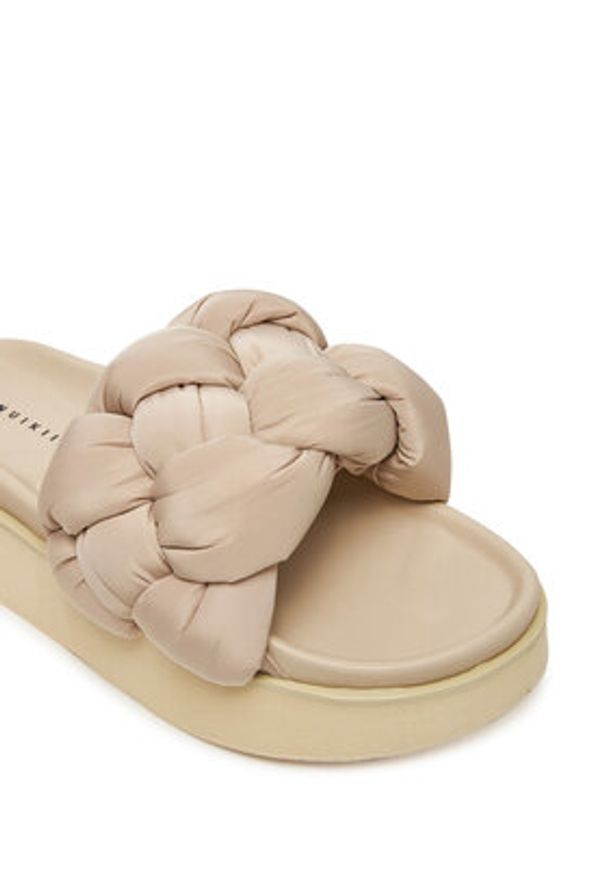 Inuikii Klapki Puffer Braided 70103-177 Beżowy. Kolor: beżowy. Materiał: materiał