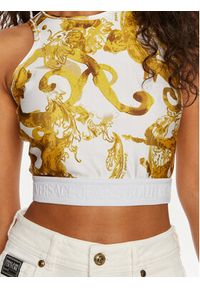 Versace Jeans Couture Top 76HAM227 Biały Skinny Fit. Kolor: biały. Materiał: syntetyk #5