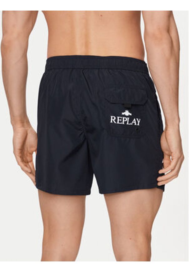 Replay Szorty kąpielowe LM1119.000.82972 Niebieski Regular Fit. Kolor: niebieski. Materiał: syntetyk