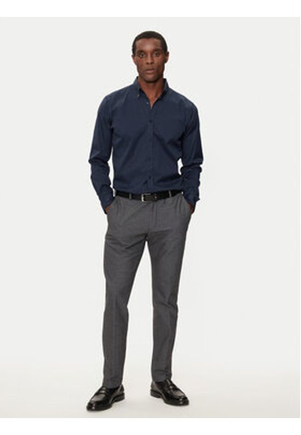 JOOP! Chinosy 17 JT-18Hank12-W 30043734 Szary Slim Fit. Kolor: szary. Materiał: syntetyk, bawełna