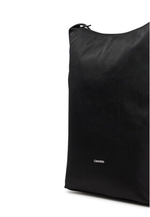 Calvin Klein Torba Ck Ease Hobo Tote K50K512893 Czarny. Kolor: czarny. Materiał: materiał