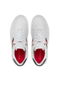 TOMMY HILFIGER - Tommy Hilfiger Sneakersy Essential Leather Cupsole FM0FM04921 Biały. Kolor: biały