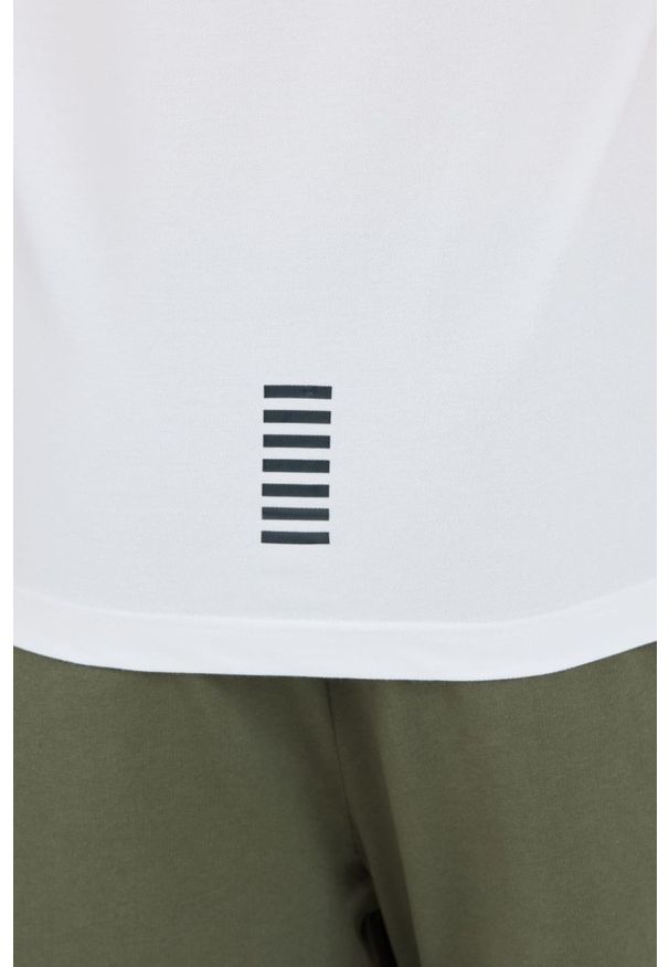 EA7 Emporio Armani - EA7 Biała męska koszulka polo, Rozmiar L. Typ kołnierza: polo. Kolor: biały