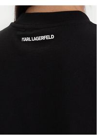 Karl Lagerfeld - KARL LAGERFELD T-Shirt A1W17013 Czarny Relaxed Fit. Typ kołnierza: dekolt w karo. Kolor: czarny. Materiał: bawełna #2